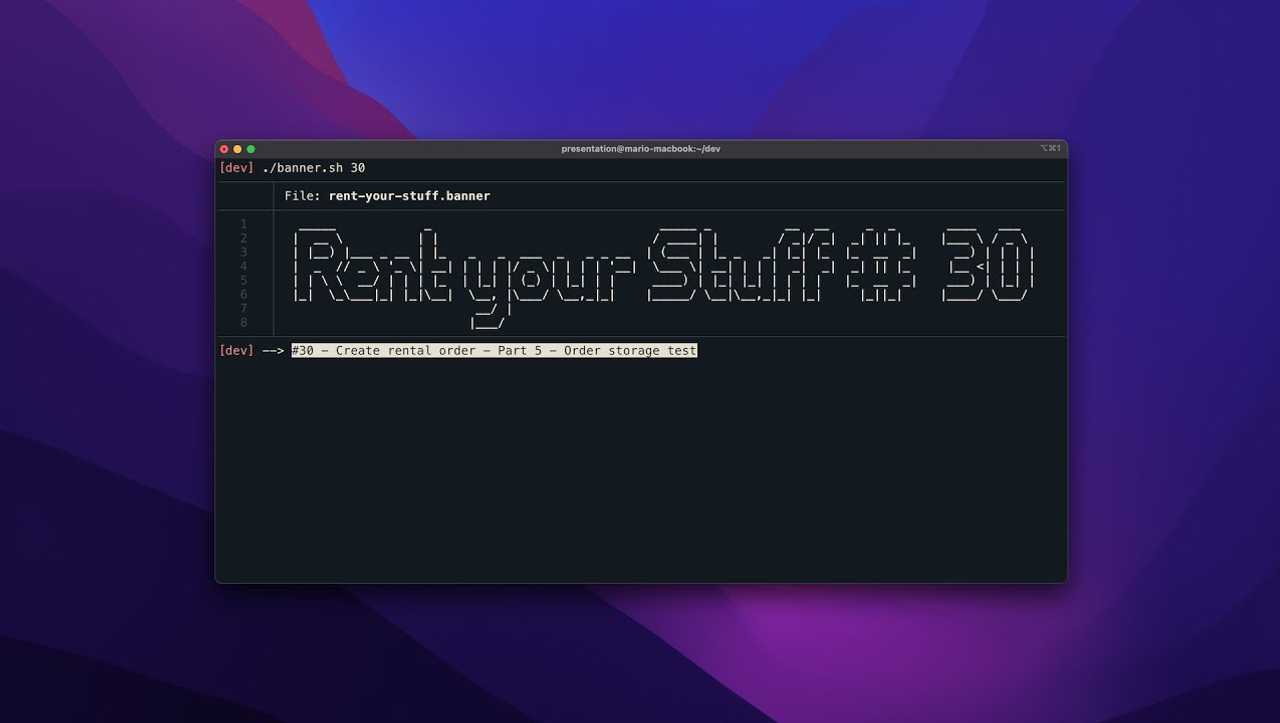 #30 - Create Rental Order - Part 6 - Order Storage Test
