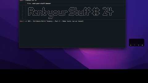 #24 - Introduce Multi-Tenancy - Part 2 - Make Tests run as a Tenant