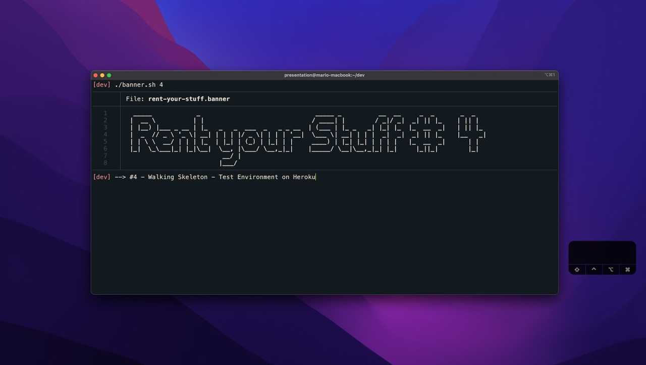 #4 - Walking Skeleton - Test Environment on Heroku