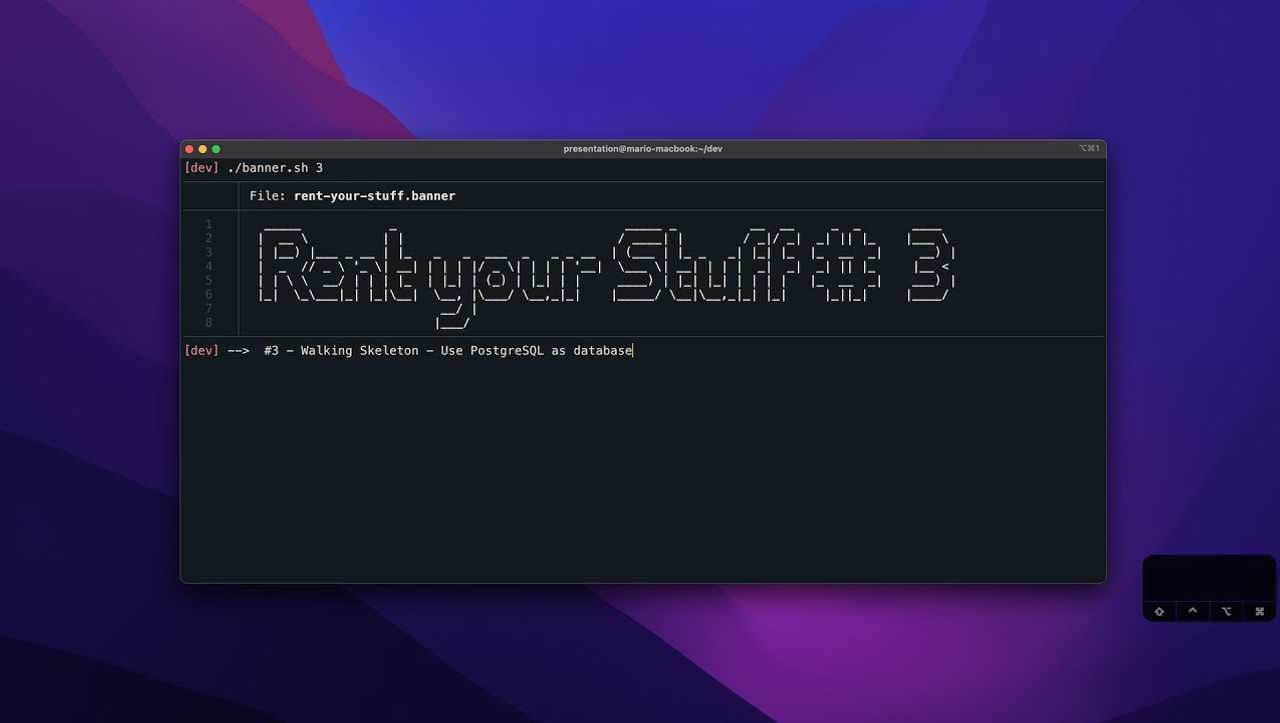 #3 - Walking Skeleton - Use PostgreSQL as database